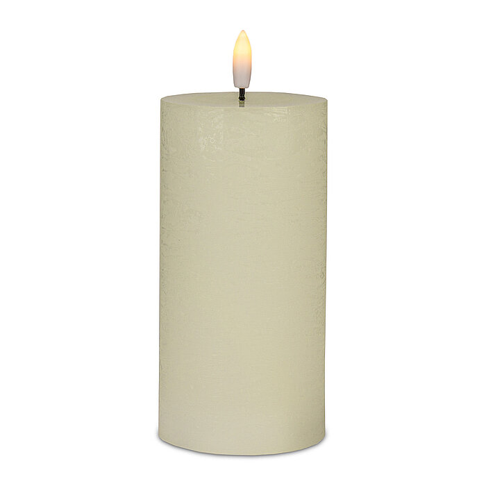 Eine Decolite LED Kerze in Creme in der Größe 150/75mm.