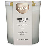 Bolsius Marble Duftkerze im Glas Botticino Bloom mit Marmoreffekt und Decke