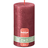 Rustik Shimmer Stumpenkerze von Bolsius in der Farbe Rot in der Größe 13x6,8cm