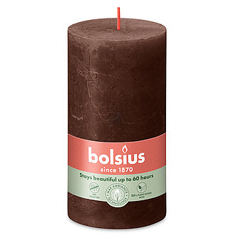 Artikelvorschau Rustik Stumpenkerzen 130/68 mm - Schokoladenbraun (1 Stück)