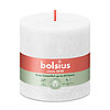Rustik Stumpenkerze von Bolsius in der Farbe Wolkiges-Weiss mit den Maßen 10 x 10 cm (H/DM)