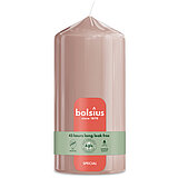 Special Essentials Ultra Gloss Stumpenkerze in der Farbe Nebliges Rosa mit den Maßen 13x6,8 cm (H/DM)