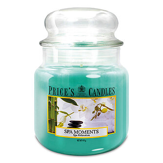 Prices Candles Apothekerglas 411g - Spa Moments (1 Stück) Artikelvorschau Apothekerglas 411g - Spa Moments (1 Stück)