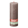 Rustik Stumpenkerze von Bolsius in der Farbe Rustikales Taupe in der Größe 19x6,8 cm