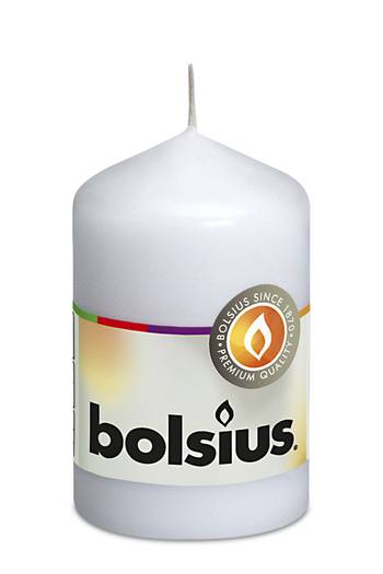 Bolsius: Stumpenkerze 80/48 mm - weiß - Einzelkerze