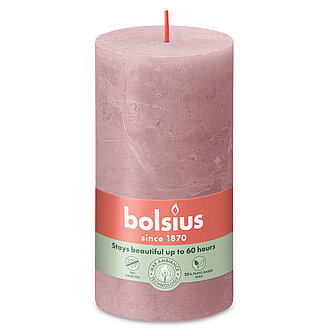 Artikelvorschau Rustik Stumpenkerzen 130/68 mm - Eschen Rose (1 Stück)