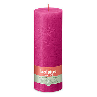 Artikelvorschau Rustik Stumpenkerzen 190/68 mm - Fuchsia (1 Stück)
