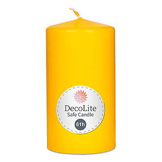 DecoLite DecoLite: Stumpenkerzen 130/70 mm (Safe Candle) - 8 Stück - zitrone Artikelvorschau DecoLite: Stumpenkerzen 130/70 mm (Safe Candle) - 8 Stück - zitrone