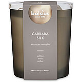 Bolsius Marble Duftkerze im Glas Carrara Silk mit Marmoreffekt und Deckel