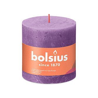 Bolsius Rustik Stumpenkerzen 100/100 mm - Blühendes Veilchen (1 Stück) Artikelvorschau Rustik Stumpenkerzen 100/100 mm - Blühendes Veilchen (1 Stück)