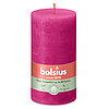 Rustik Stumpenkerze von Bolsius in der Farbe Fuchsia in der Größe 13x6,8 cm