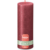 Rustik Shimmer Stumpenkerze von Bolsius in der Farbe Rot in der Größe 19x6,8cm