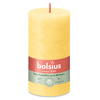 Artikelvorschau Rustik Stumpenkerzen 130/68 mm - Sonnengelb (1 Stück)
