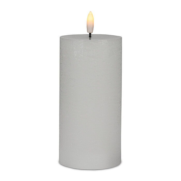 Eine Decolite LED Kerze in Weiß in der Größe 150/75mm.