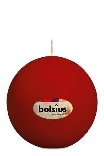 Bolsius: Kugelkerze 70 mm - altrot (10 Stück)