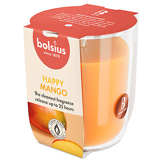 Bolsius True Scents Duftglas klein 80/73mm (1 Stück) - Mango Artikelvorschau True Scents Duftglas klein 80/73mm (1 Stück) - Mango