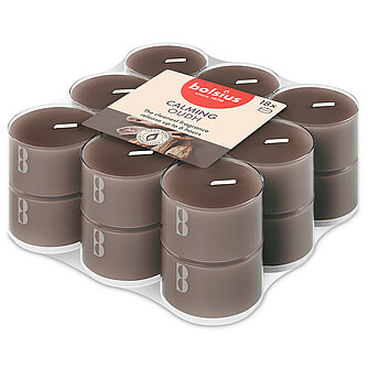 Artikelvorschau True Scents Duft-Teelichter Clear Cup - Oud Wood (6x18er Pack)