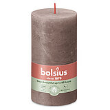 Rustik Stumpenkerze von Bolsius in der Farbe Rustikales Taupe in der Größe 13x6,8 cm