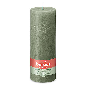 Artikelvorschau Rustik Stumpenkerzen 190/68 mm - Frische Olive (1 Stück)