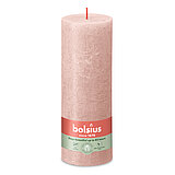 Rustik Stumpenkerze von Bolsius in der Farbe Nebliges Rosa in der Größe 19x6,8 cm