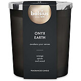 Bolsius Marble Duftglas Onyx Earth mit Marmoreffekt und dekorativem Decke