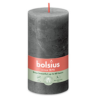 Artikelvorschau Rustik Stumpenkerzen 130/68 mm - Stürmisches Grau (1 Stück)