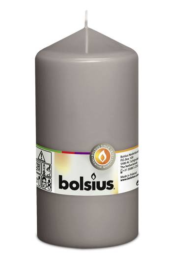 Bolsius: Stumpenkerze 150/78 (8 Stück) - warmes Grau