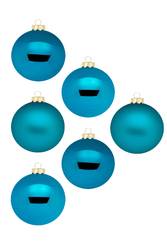 Weihnachtskugeln aus Glas Ø 10 cm - Deep Blue (6 Stück)