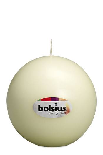 Bolsius: Kugelkerze 70 mm - elfenbein (10 Stück)