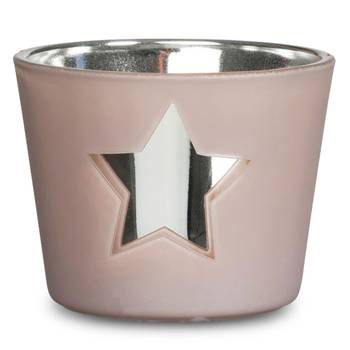 Teelichthalter Spiegelglas STAR - 4,5 x 6 cm (1 Stück) - mud