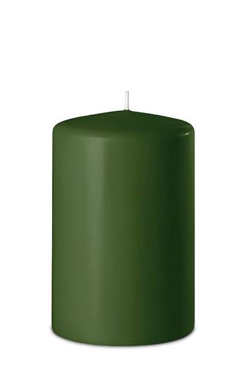 Wenzel: Stumpenkerzen 120/60 mm (Safe Candle) - 16 Stück - jägergrün