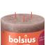 Bolsius: Rustik Shine 3-Docht Kerze (1 Stück) - Rustikales Taupe