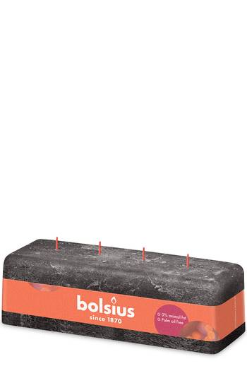 Bolsius: Rustik Shine 4-Docht Kerze - Stürmisches Grau (2 Stück)