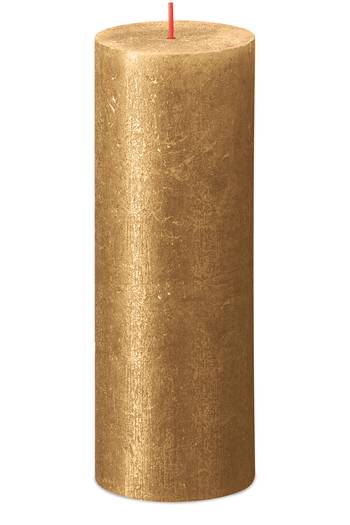 Rustik Stumpenkerzen Shimmer 190/68 mm - Gold (4 Stück)
