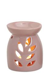 Keramik Duftlampe "Blätter" 130/100mm (1 Stück) - rosa