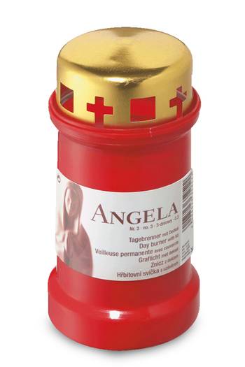 Dauerbrenner Angela Nr. 3 mit Deckel (24 Stück) - rot