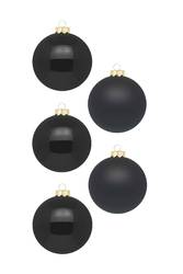 Weihnachtskugeln aus Glas Ø 8 cm - Ebony Black (12 Stück)