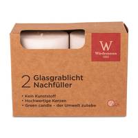 Wiedemann: Nachfüller für Glas-Grablicht 85/57 mm (2er Pack)
