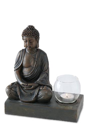 Boltze Windlicht Buddha (25cm) - 1 Stück