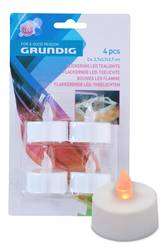 Grunding: LED Teelichter mit Flackerlicht (4er Pack)